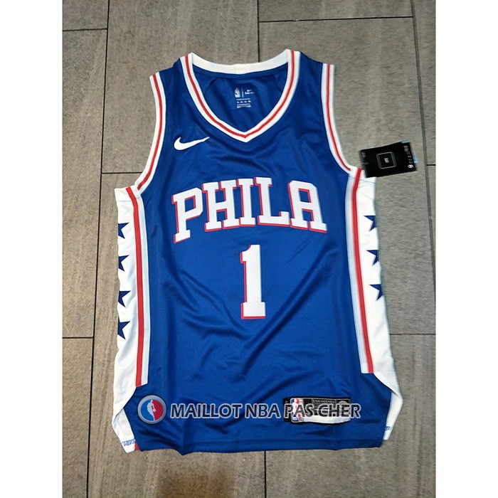 Maillot Philadelphia 76ers James Harden NO 1 Icon 2021-2022 Authentique Bleu